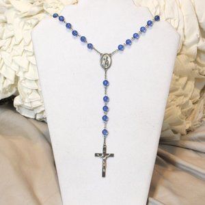 Limited Edition Sky Blue Round Luminous Rosary beads